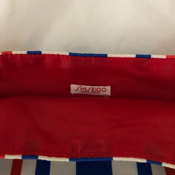 Striped Nautical Beach Bag (Blue, Red and White) - Picture 2 of 3